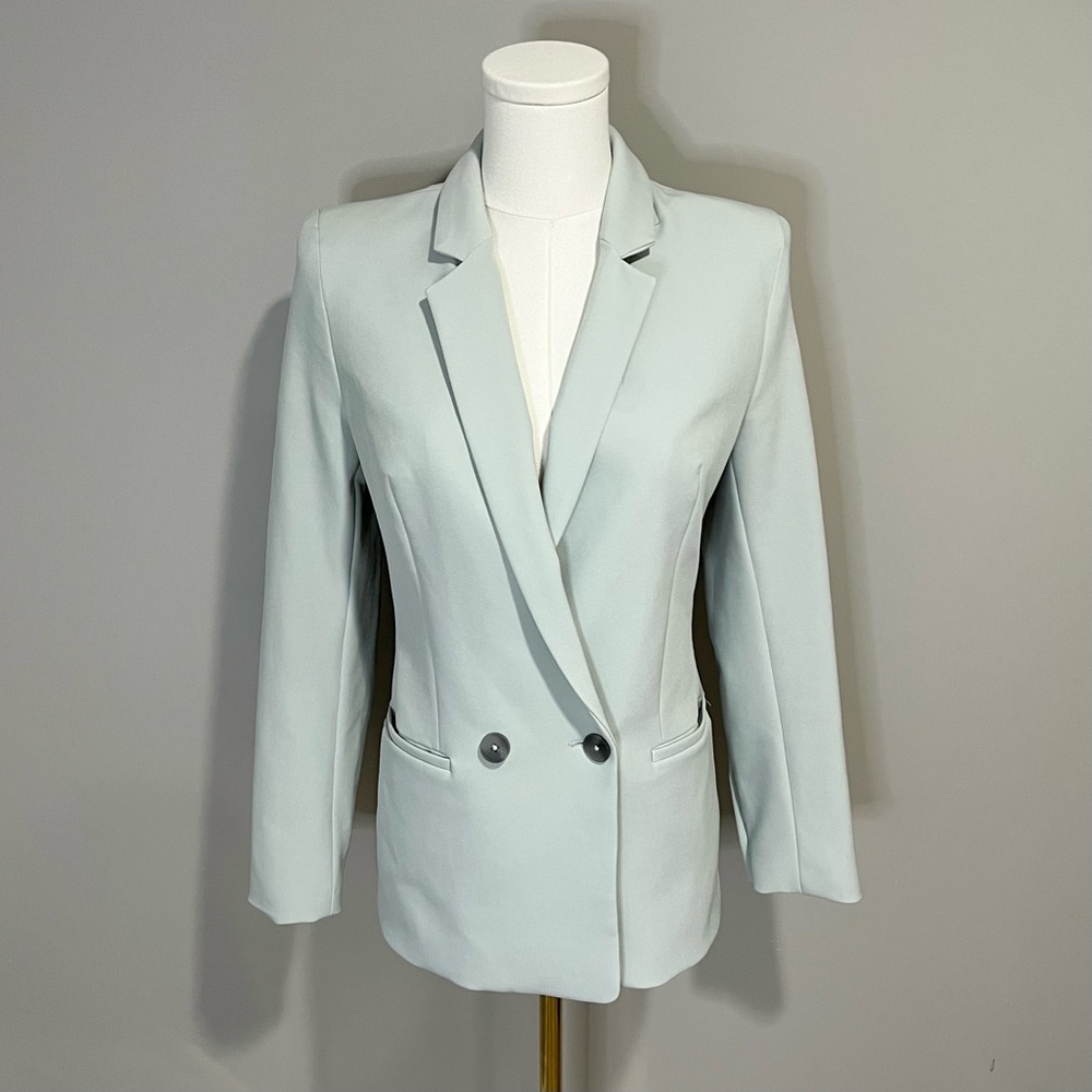 Express Super Soft Twill Mint Green Blazer Size XS